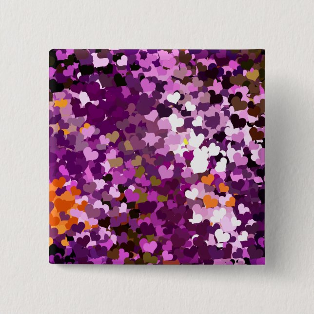 HEARTS PINBACK BUTTON (Front)