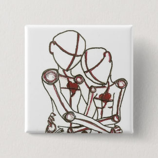 hearts pinback button