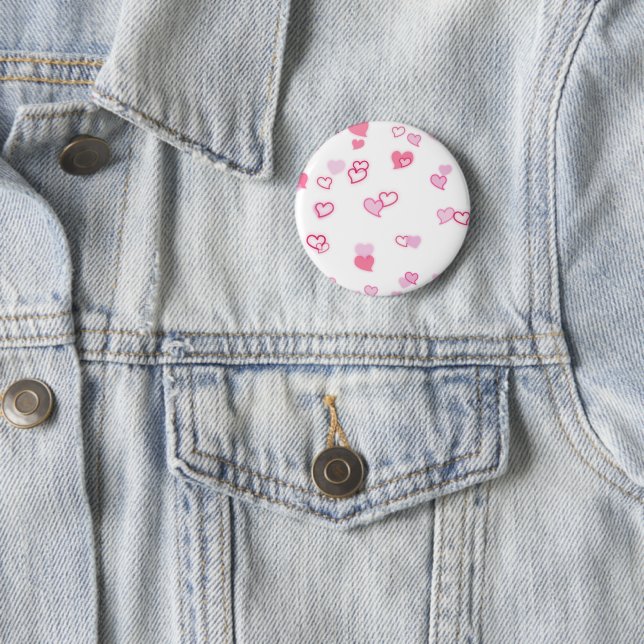 Hearts Pinback Button (In Situ)