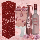 Hearts - Pink on Dark Red Ombre -  Wine Box<br><div class="desc">Hearts in various shades of red to light pink on a dark red background. Other colorways available including on pastel pink,  blue,  cement white and plain white backgrounds.</div>