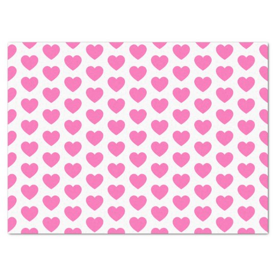 pink hearts tissue paper