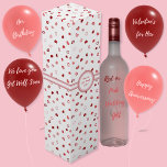 Hearts - Pink Red Ombre on White - wine box<br><div class="desc">Hearts in various shades of red to light pink on a white background. Other colorways available including on pastel pink,  blue,  cement white and dark red backgrounds.</div>