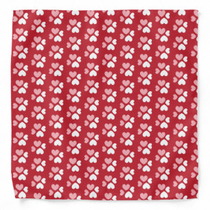 Hearts Pink White Red Valentine’s Day Gift Bandana