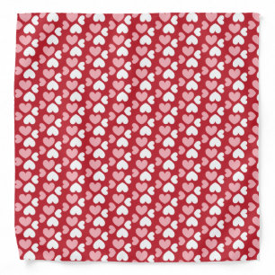 Hearts Pink White Red Valentine’s Day Gift Bandana