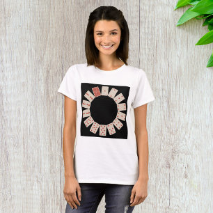 Hearts Playing Cards Circle T-Shirt