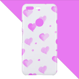 Hearts Polka Dots Watercolor Pink Pattern Uncommon Google Pixel Case