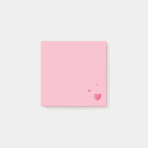 Hearts Post It Notes  Pink