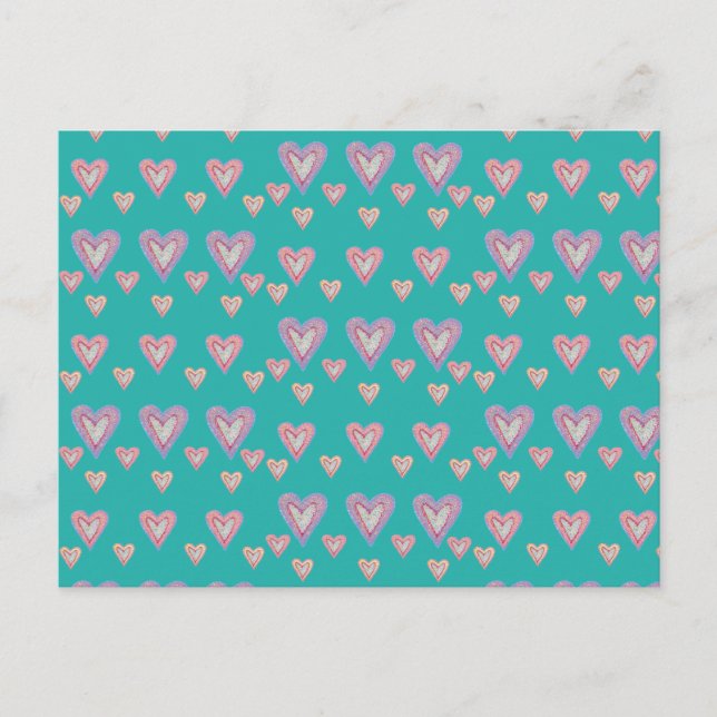 Hearts Postcard, Dot hearts Postcard (Front)