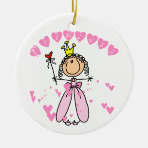 Hearts Princess Ceramic Ornament