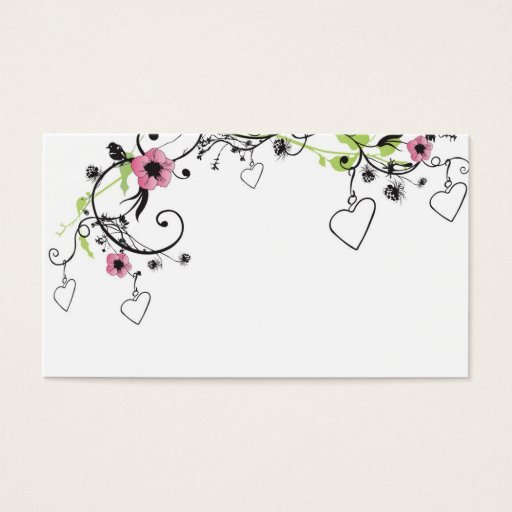 Customizable Hearts Profile Card Business Cards