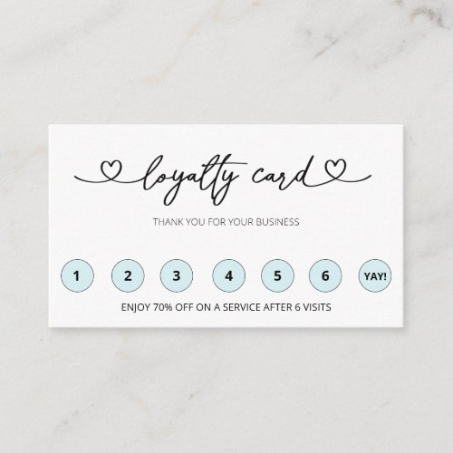 *~* Hearts QR LOGO Rewards Thank you Loyalty Card