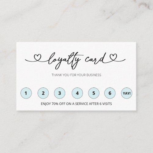  Hearts QR LOGO Rewards Thank you Loyalty Card