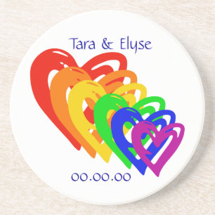 Hearts Rainbow Coaster
