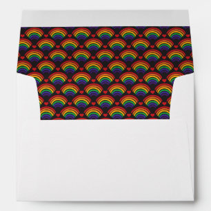 Hearts & Rainbows Pattern Envelope