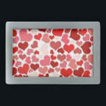 Hearts Rectangular Belt Buckle<br><div class="desc">Hearts</div>