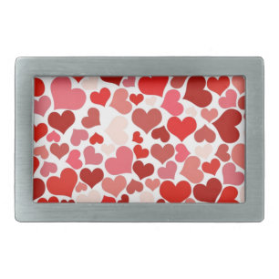 Hearts Rectangular Belt Buckle