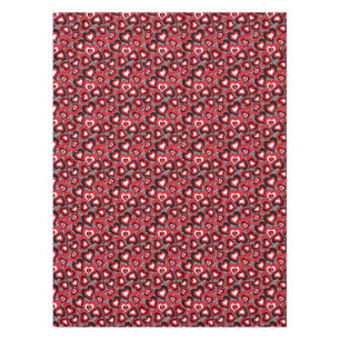 Hearts, red, black, white, Valentine's day . Tablecloth