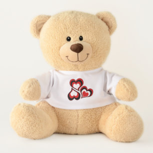 Hearts, red, black, white, Valentine's day . Teddy Bear
