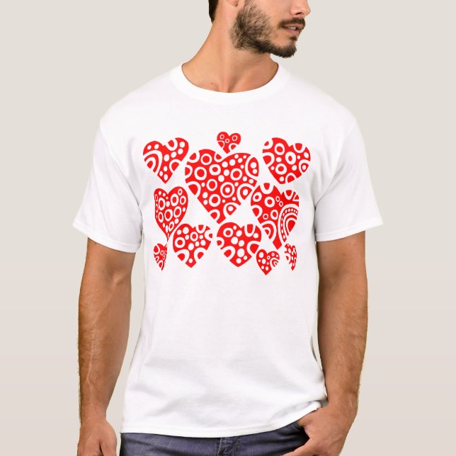 Hearts - Red T-Shirt (Front)