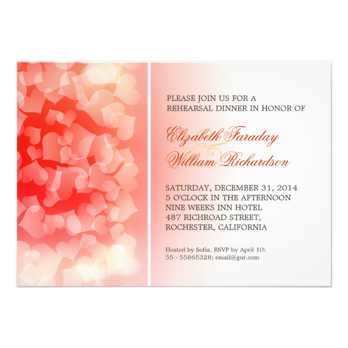 hearts rehearsal dinner invitations