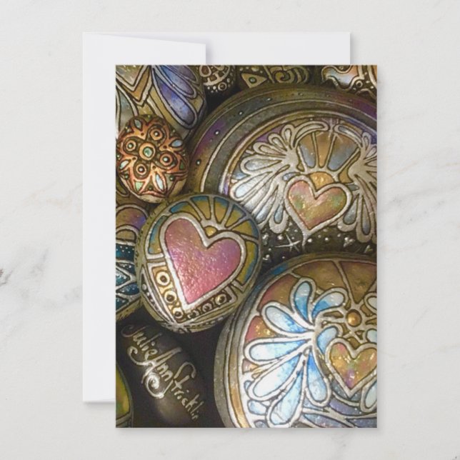 Hearts Rock! By Julie Ann Stricklin Thank You Card (Front)