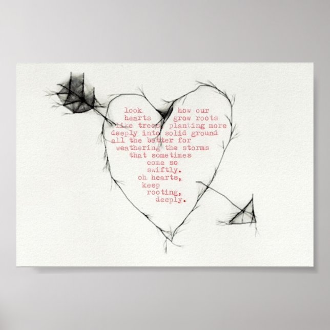 "hearts rooting" poster (Front)