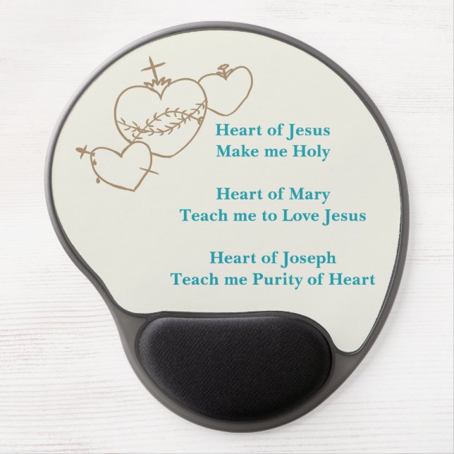Hearts Rosary Gel Mouse Pad (Front)