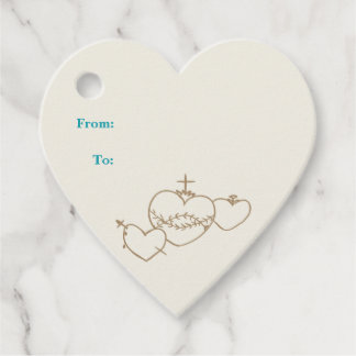 Hearts Rosary Gift Tags