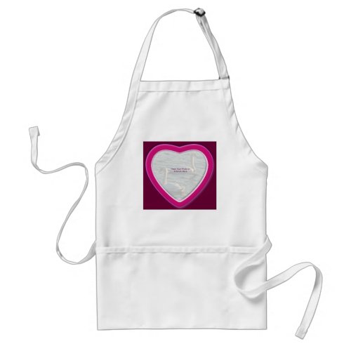 Hearts  Roses Xs  Os Photo Frame Adult Apron