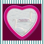Hearts & Roses X's & O's Photo Frame Ornament<br><div class="desc">This mix and match Photo Sculpture design features the heart for hugs from the Heart and Roses X’s and O’s designs. Insert your own picture into the frame created within the heart.</div>