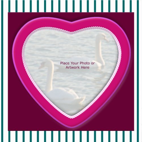 Hearts  Roses Xs  Os Photo Frame Ornament 