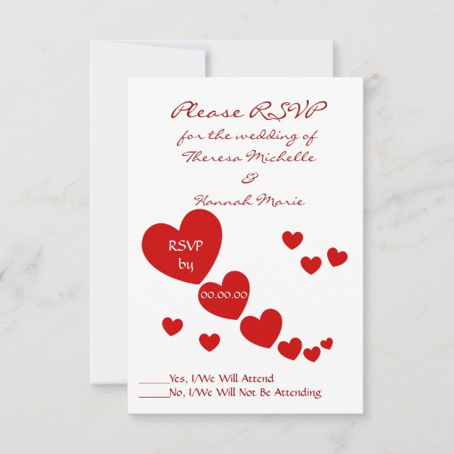 Hearts RSVP Card (Front)