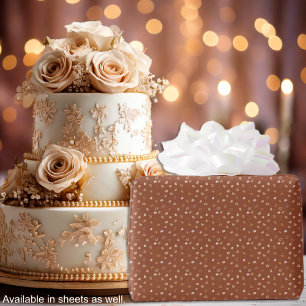 Hearts-Rustic Brown-Valentine's for Him or Wedding Wrapping Paper