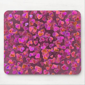 Hearts Scatter Mouse Pad