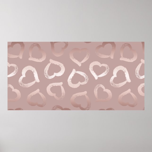 Hearts seamless pattern poster (Front)