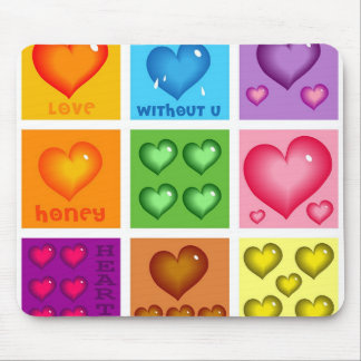 Hearts Set Mouse Pad