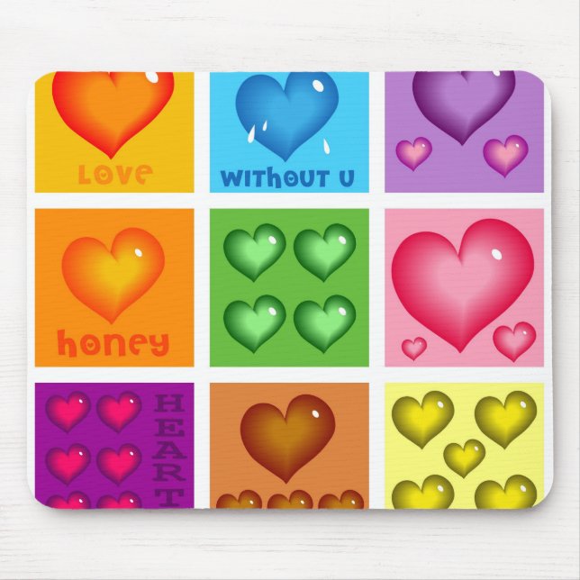 Hearts Set Mouse Pad (Front)