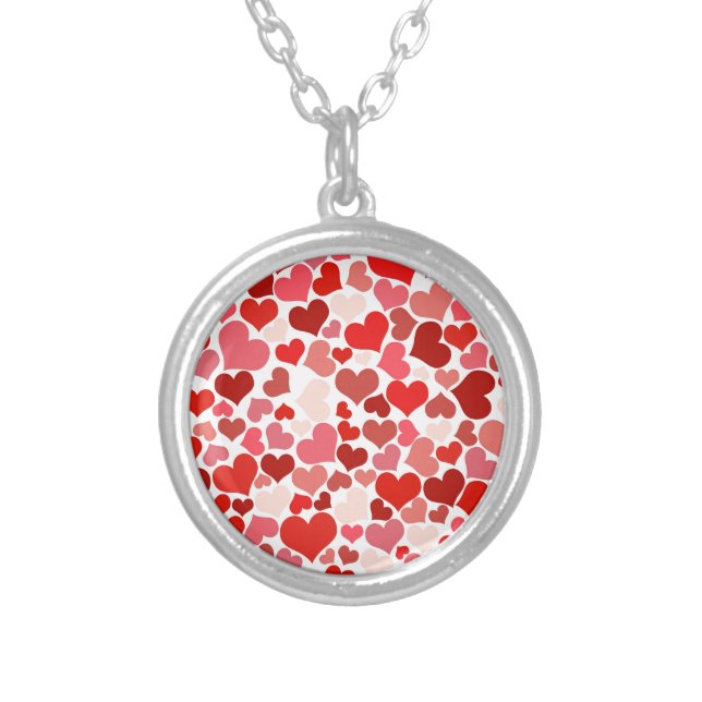 HEARTS SILVER PLATED NECKLACE (Front)