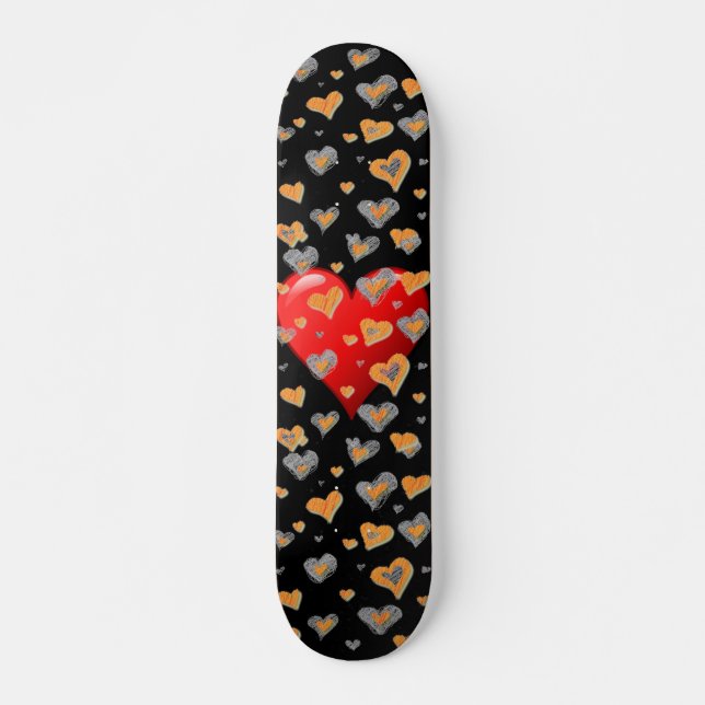 Hearts Skateboard Deck (Front)