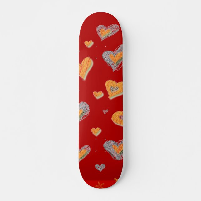 Hearts Skateboard Deck (Front)