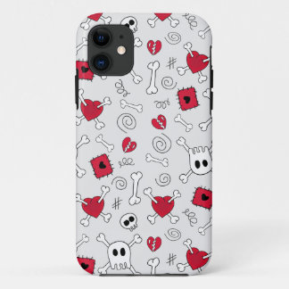 Hearts Skulls And Crossbones Doodles iPhone5 Case