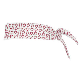 Hearts & Small Dots Red & White Chic Design Tie Headband