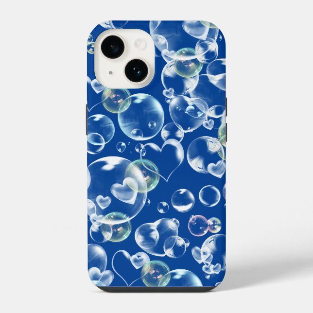 Hearts Soap Bubbles Iphone Case (Back)