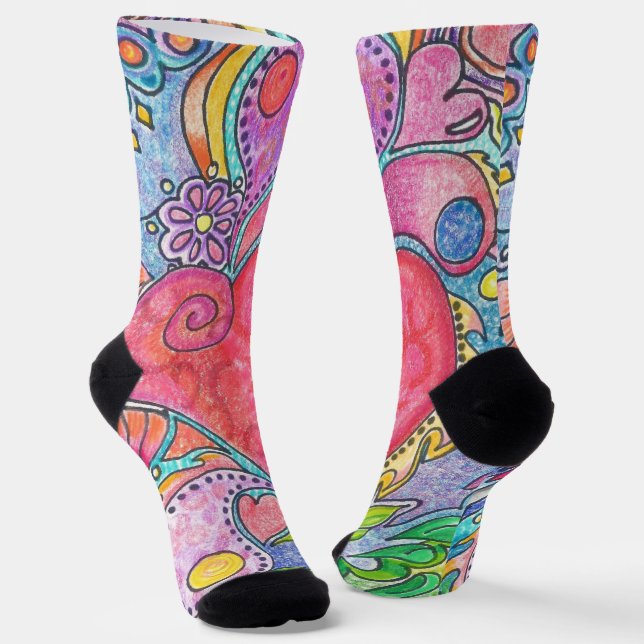 Hearts Socks (Angled)
