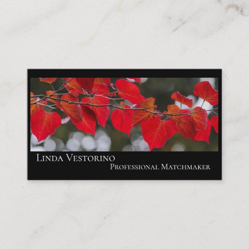 Hearts Sophisticated Modern Red Romance Template Business Card