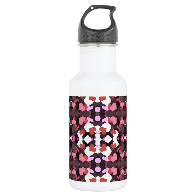 HEARTS STAINLESS STEEL WATER BOTTLE (Front)