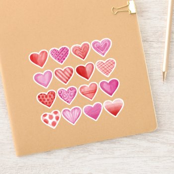 Hearts Sticker by Zazzlemm_Cards at Zazzle