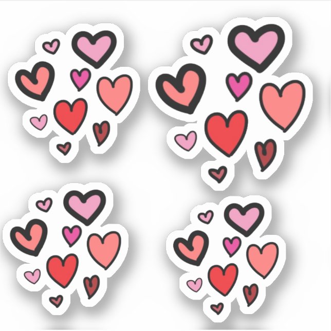 Hearts Sticker (Front)