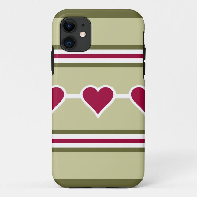 Hearts & Stripes iPhone 5 Case-Mate Case (Back)