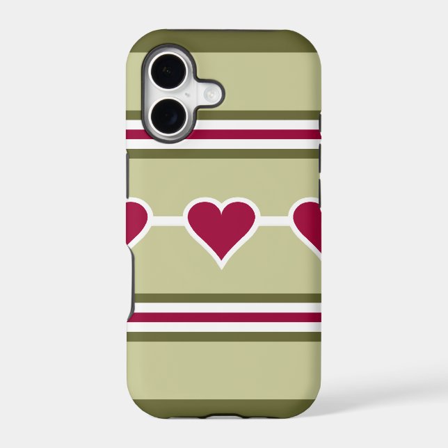 Hearts & Stripes iPhone 5 Case-Mate Case (Back)